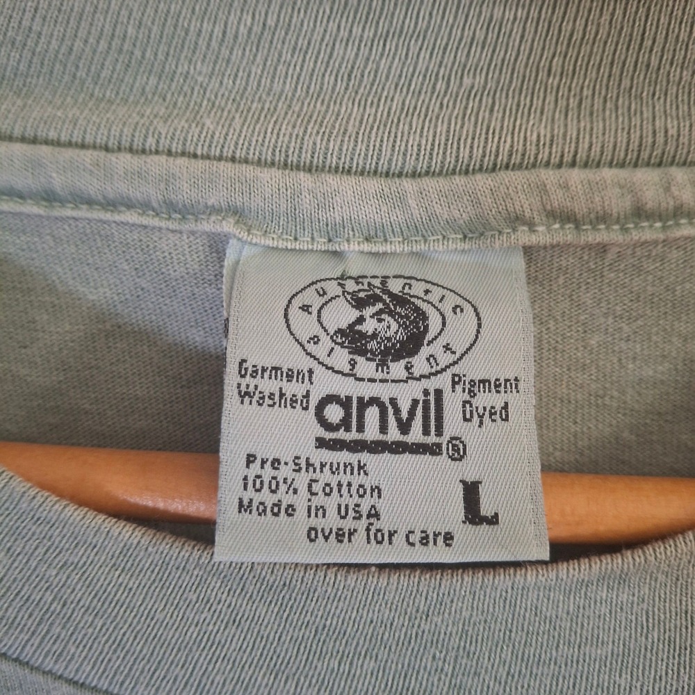 Vintage Brown University Long Sleeve T-Shirt Men's Large Green Anvil Made in USA - Picture 5 of 8